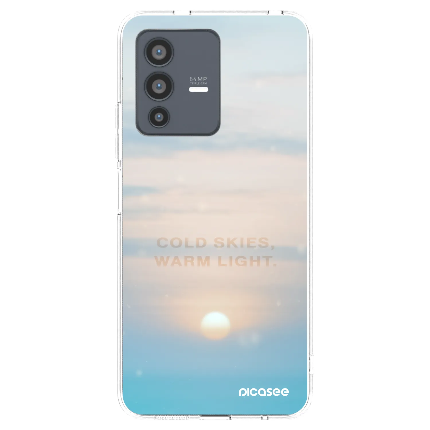 Picasee Vivo V23 5G Hülle - Transparentes Silikon - COLD SKIES