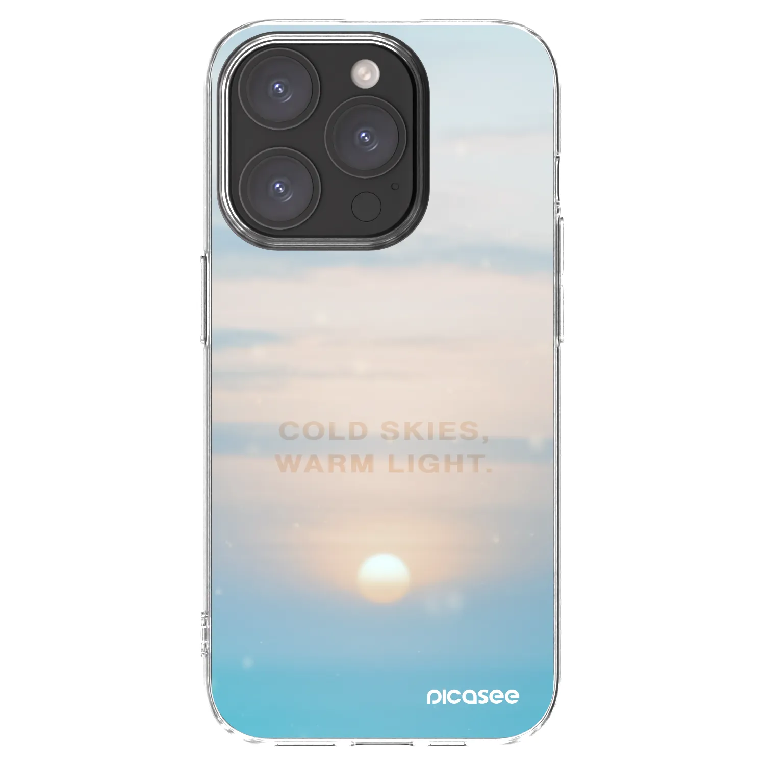 Picasee Apple iPhone 15 Pro Hülle - Transparentes Silikon - COLD SKIES