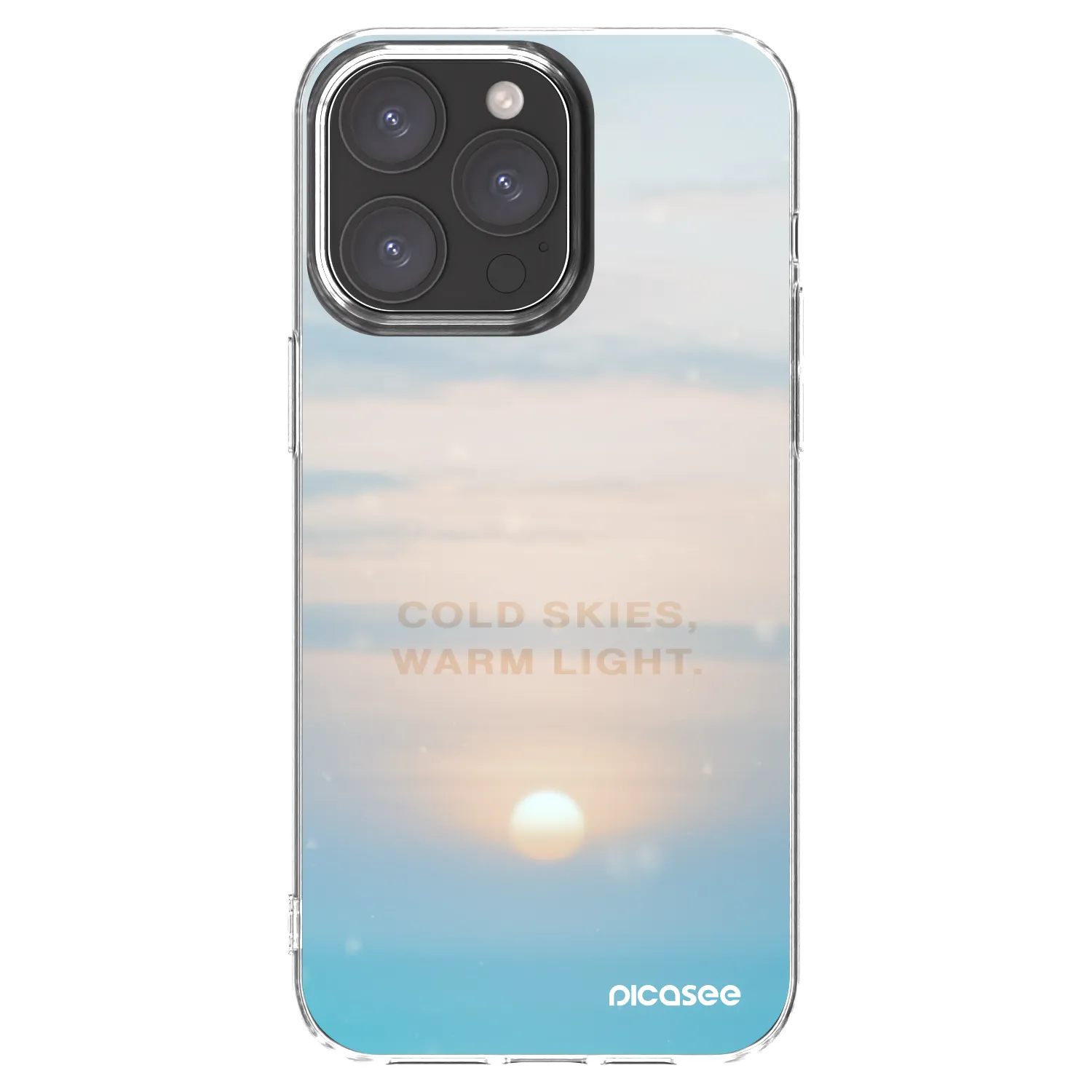 Picasee Apple iPhone 15 Pro Max Hülle - Transparentes Silikon - COLD SKIES