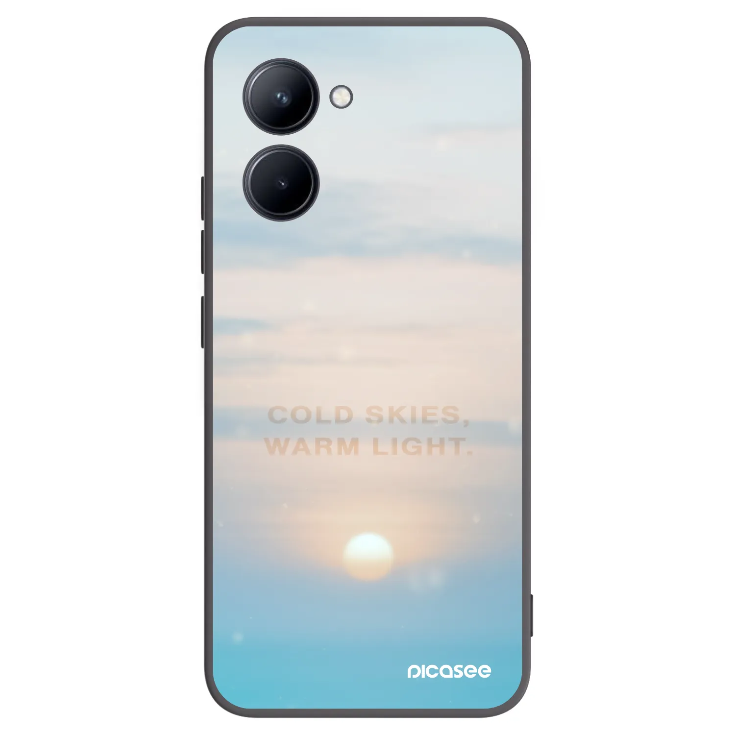 Picasee Realme C33 (2023) Hülle - Schwarzes Silikon - COLD SKIES