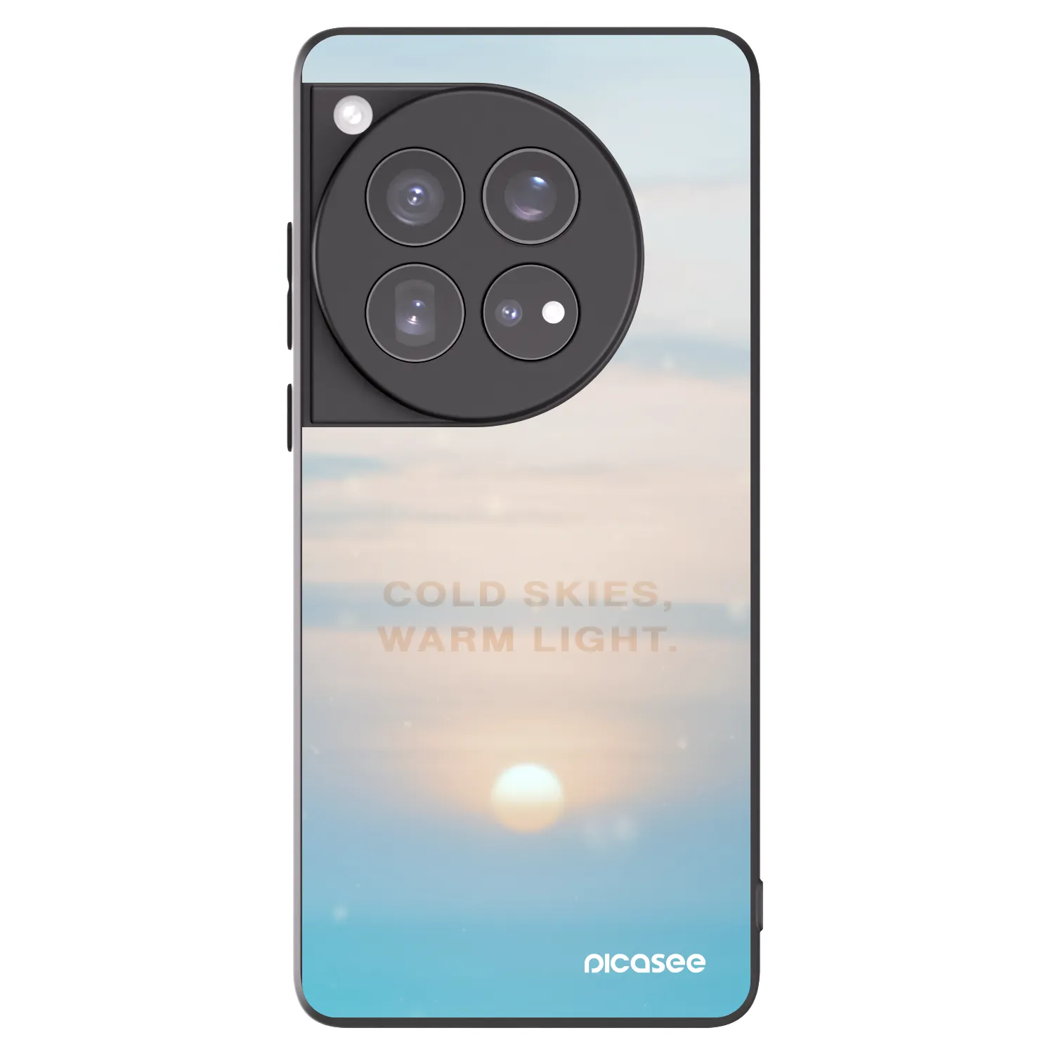 Picasee OnePlus 12 5G Hülle - Schwarzes Silikon - COLD SKIES