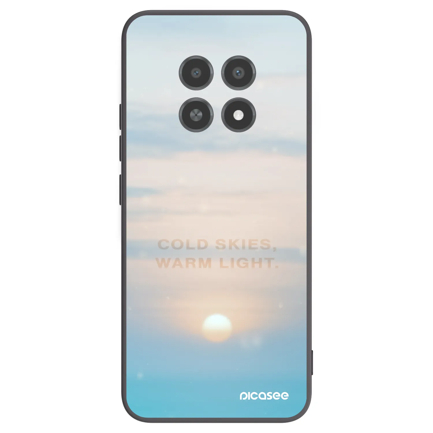 Picasee Realme 12X Hülle - Schwarzes Silikon - COLD SKIES