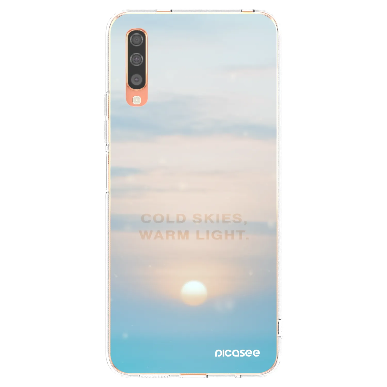 Picasee Samsung Galaxy A70 A705F Hülle - Transparentes Silikon - COLD SKIES