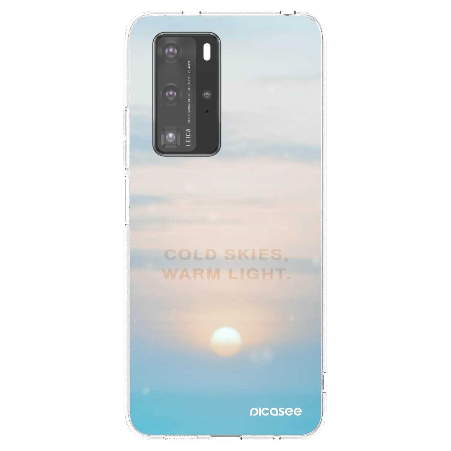 Picasee Huawei P40 Pro Hülle - Transparentes Silikon - COLD SKIES