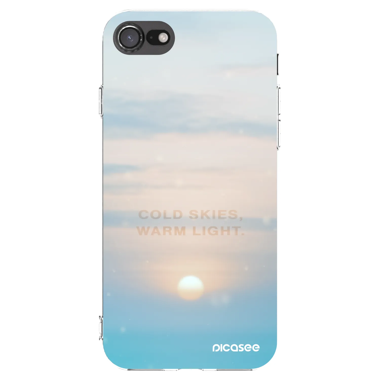Picasee Apple iPhone SE 2020 Hülle - Transparentes Silikon - COLD SKIES