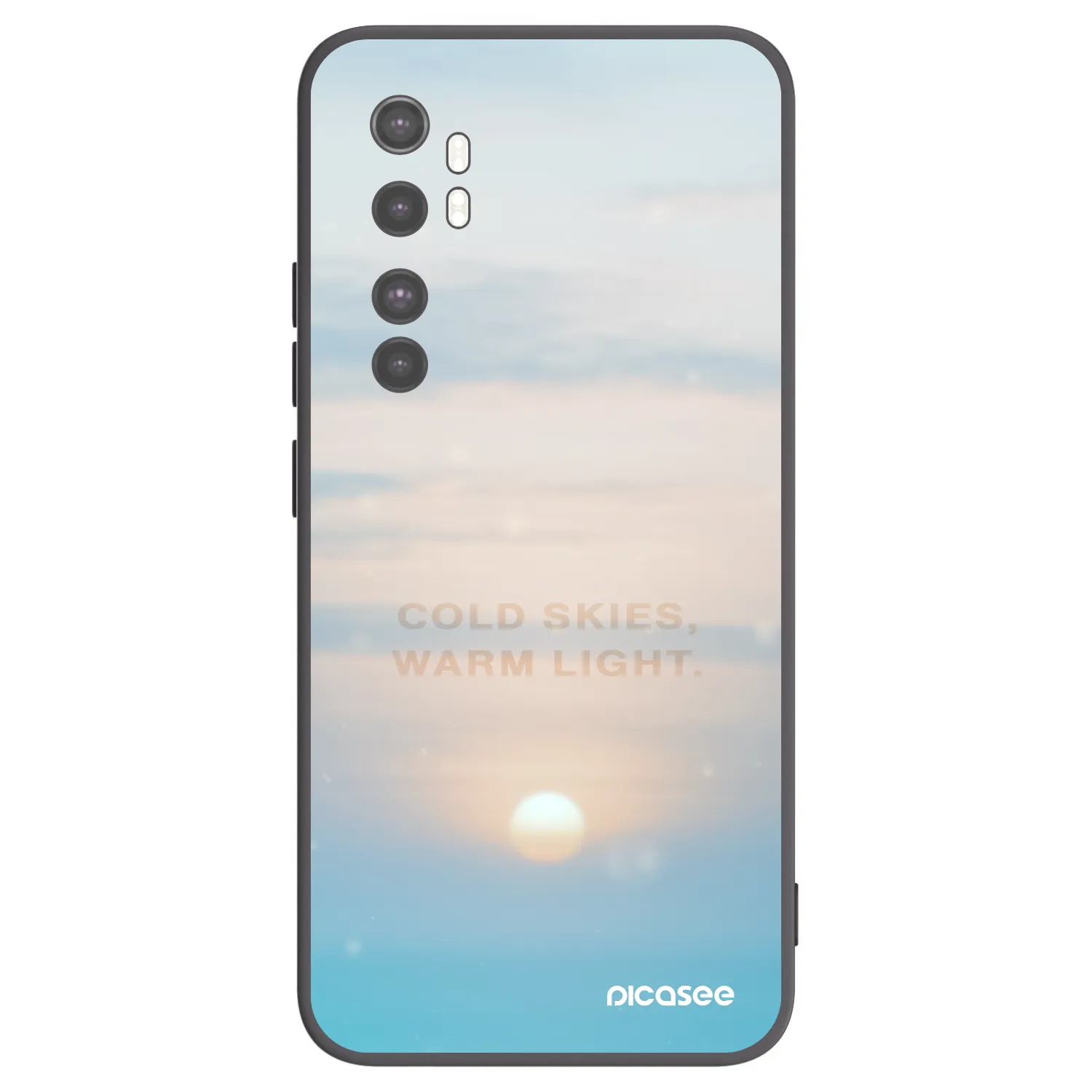 Picasee Xiaomi Mi Note 10 Lite Hülle - Schwarzes Silikon - COLD SKIES