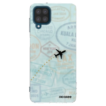 Picasee Samsung Galaxy A12 A125F Hülle - Transparentes Silikon - FLIGHT PATH