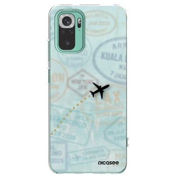 Picasee Xiaomi Redmi Note 10 Pro Hülle - Transparentes Silikon - FLIGHT PATH
