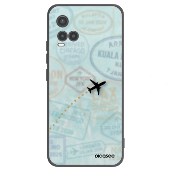 Picasee Vivo Y33s Hülle - Schwarzes Silikon - FLIGHT PATH