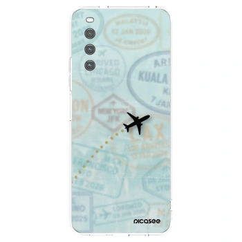 Picasee Sony Xperia 10 IV 5G Hülle - Transparentes Silikon - FLIGHT PATH
