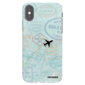Picasee Apple iPhone X/XS Hülle - Transparentes Silikon - FLIGHT PATH