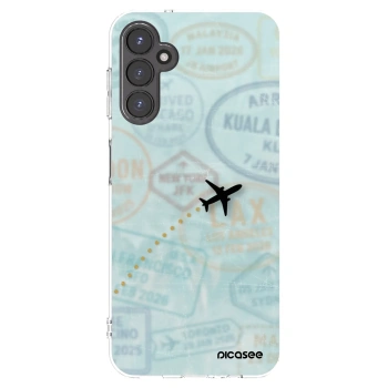 Picasee Samsung Galaxy A14 4G A145R Hülle - Transparentes Silikon - FLIGHT PATH