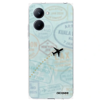 Picasee Realme C33 (2023) Hülle - Transparentes Silikon - FLIGHT PATH