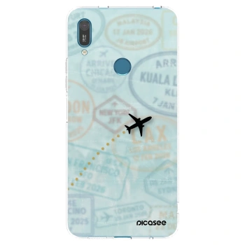 Picasee Huawei Y7 2019 Hülle - Transparentes Silikon - FLIGHT PATH