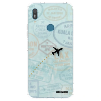 Picasee Huawei Y6 2019 Hülle - Transparentes Silikon - FLIGHT PATH