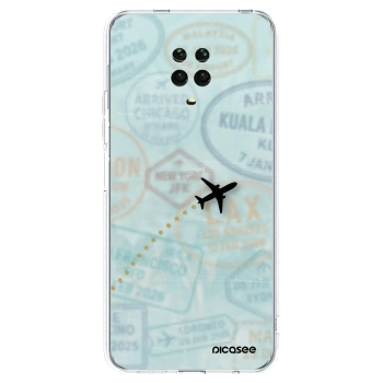 Picasee Xiaomi Redmi Note 9S Hülle - Transparentes Silikon - FLIGHT PATH