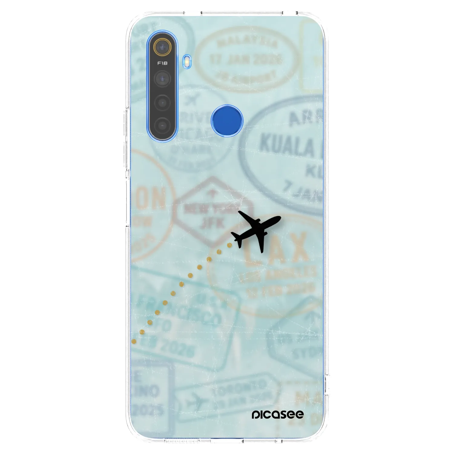 Picasee Realme 5 Hülle - Transparentes Silikon - FLIGHT PATH