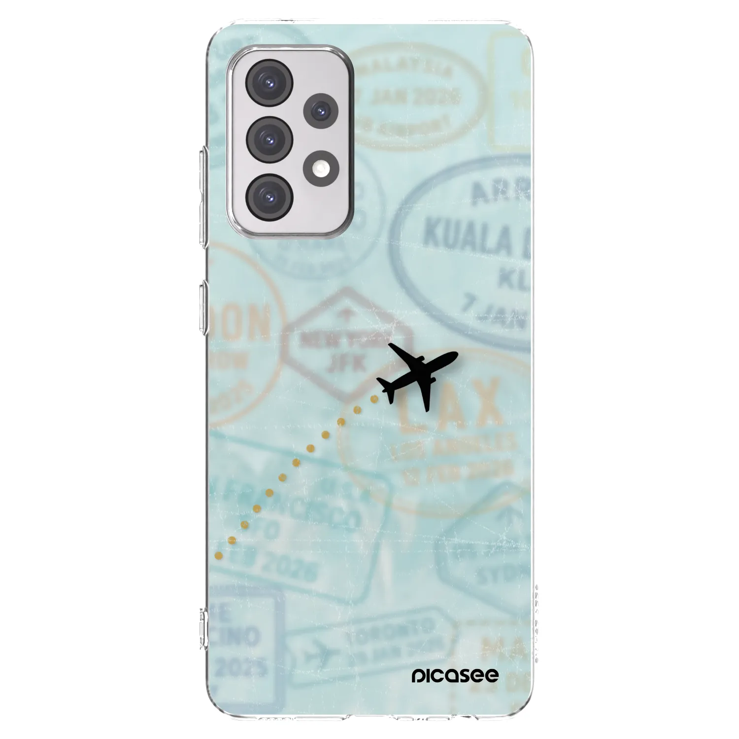 Picasee Samsung Galaxy A52 5G A525F Hülle - Transparentes Silikon - FLIGHT PATH