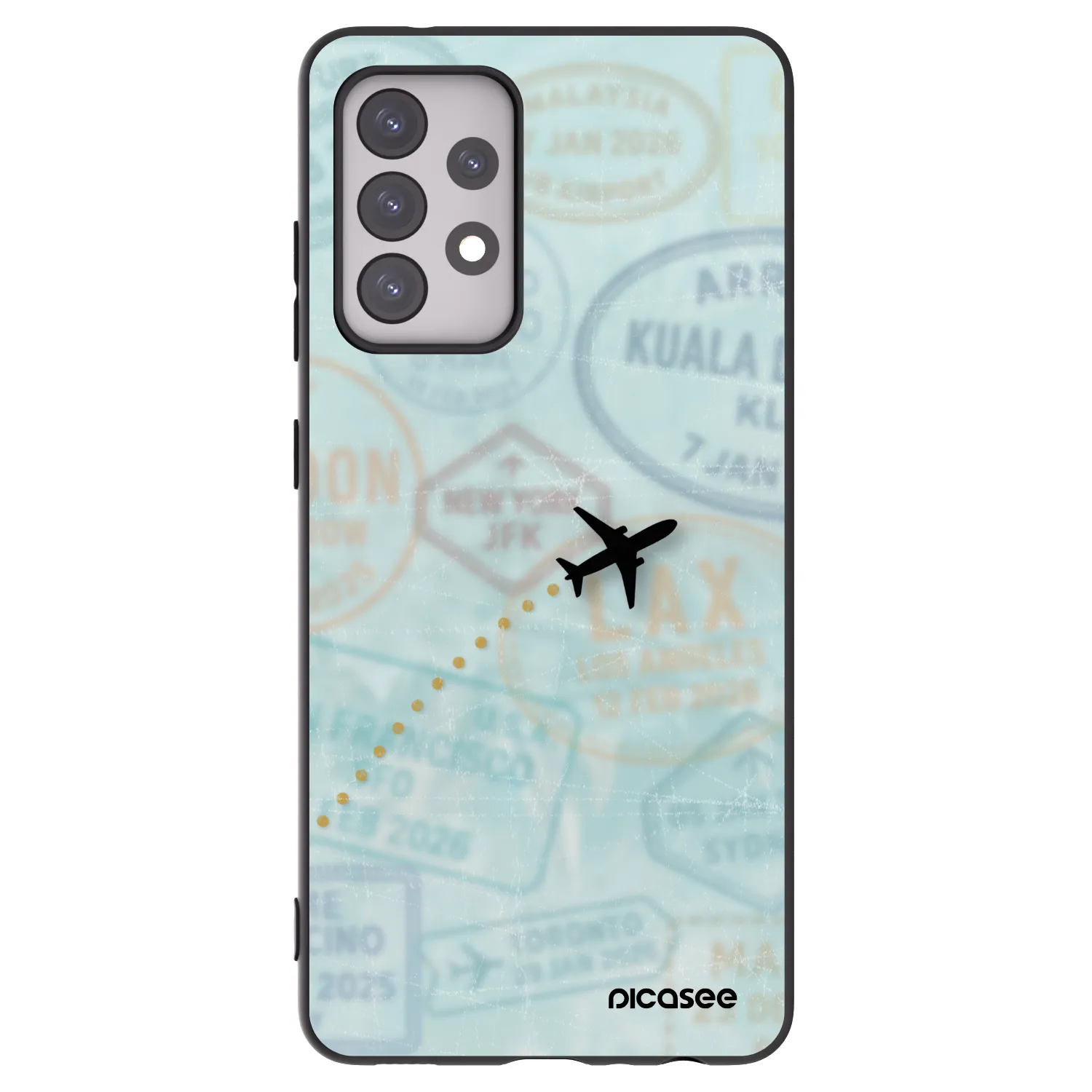 Picasee Samsung Galaxy A52 5G A525F Hülle - Schwarzes Silikon - FLIGHT PATH