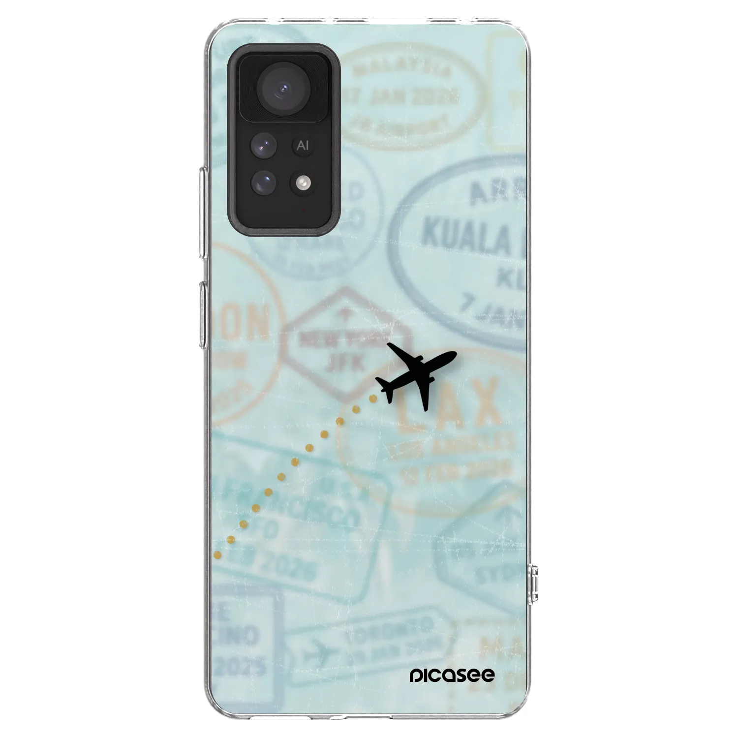 Picasee Xiaomi Redmi Note 11 Pro 5G Hülle - Transparentes Silikon - FLIGHT PATH