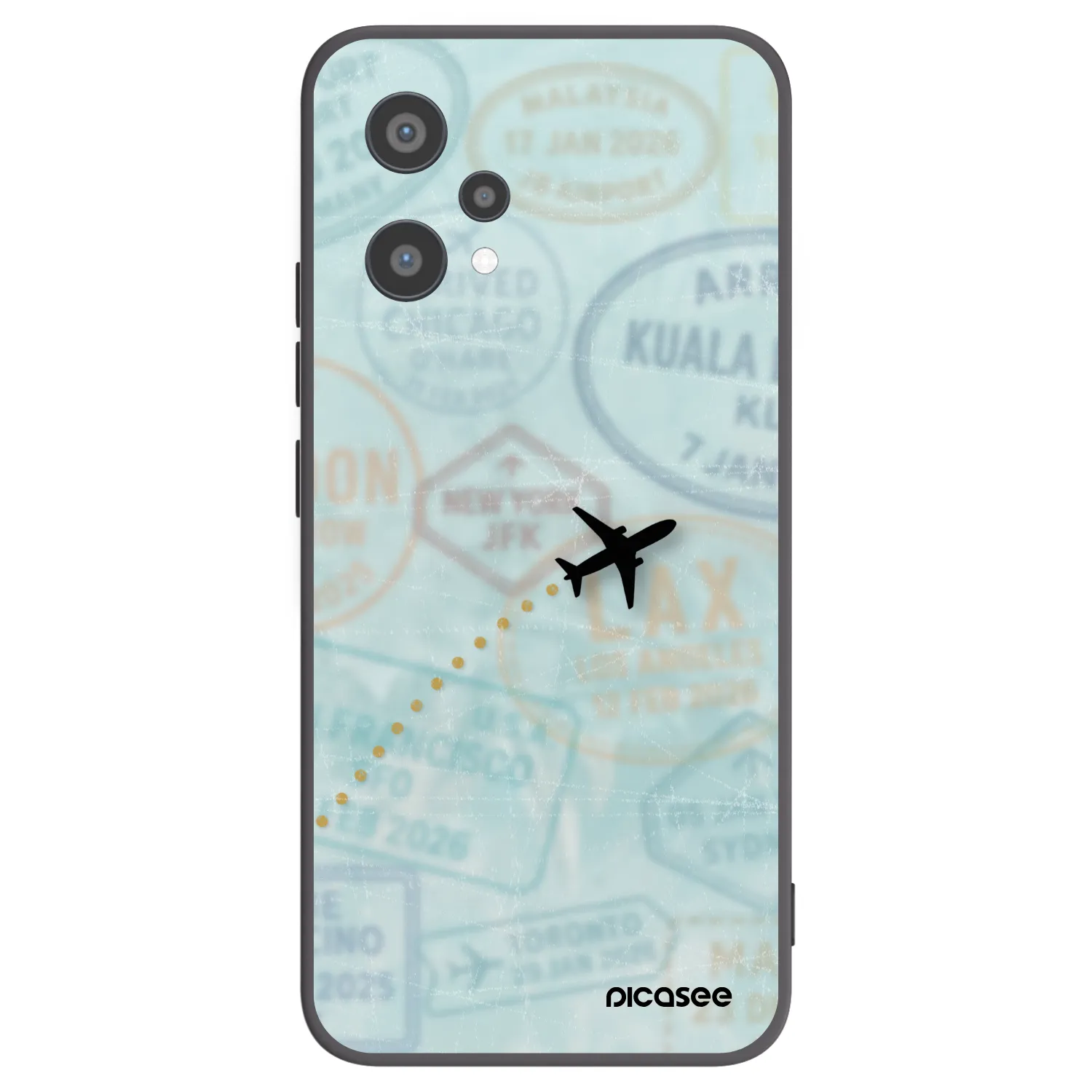Picasee Realme 9 Pro 5G Hülle - Schwarzes Silikon - FLIGHT PATH