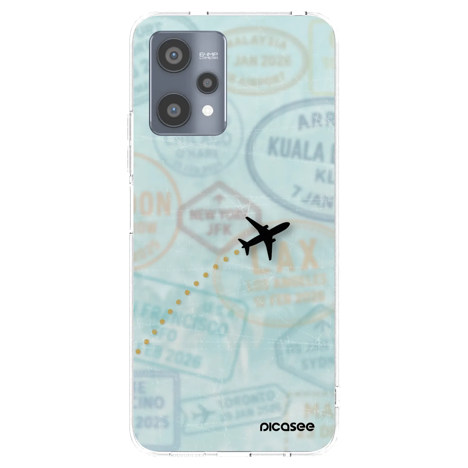 Picasee Realme 9 Pro 5G Hülle - Transparentes Silikon - FLIGHT PATH