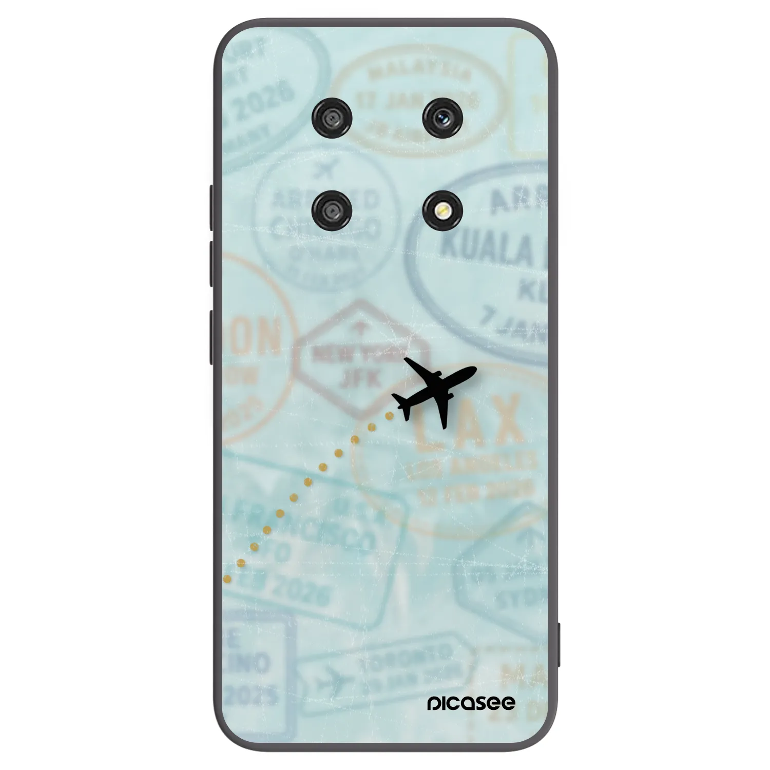 Picasee Honor Magic4 Lite 5G Hülle - Schwarzes Silikon - FLIGHT PATH