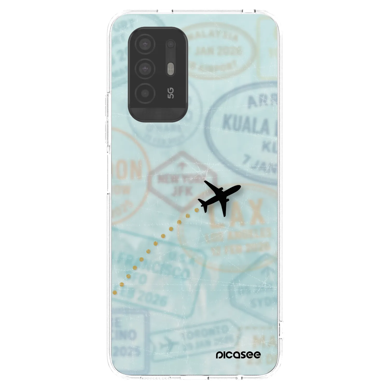 Picasee OPPO A94 5G Hülle - Transparentes Silikon - FLIGHT PATH