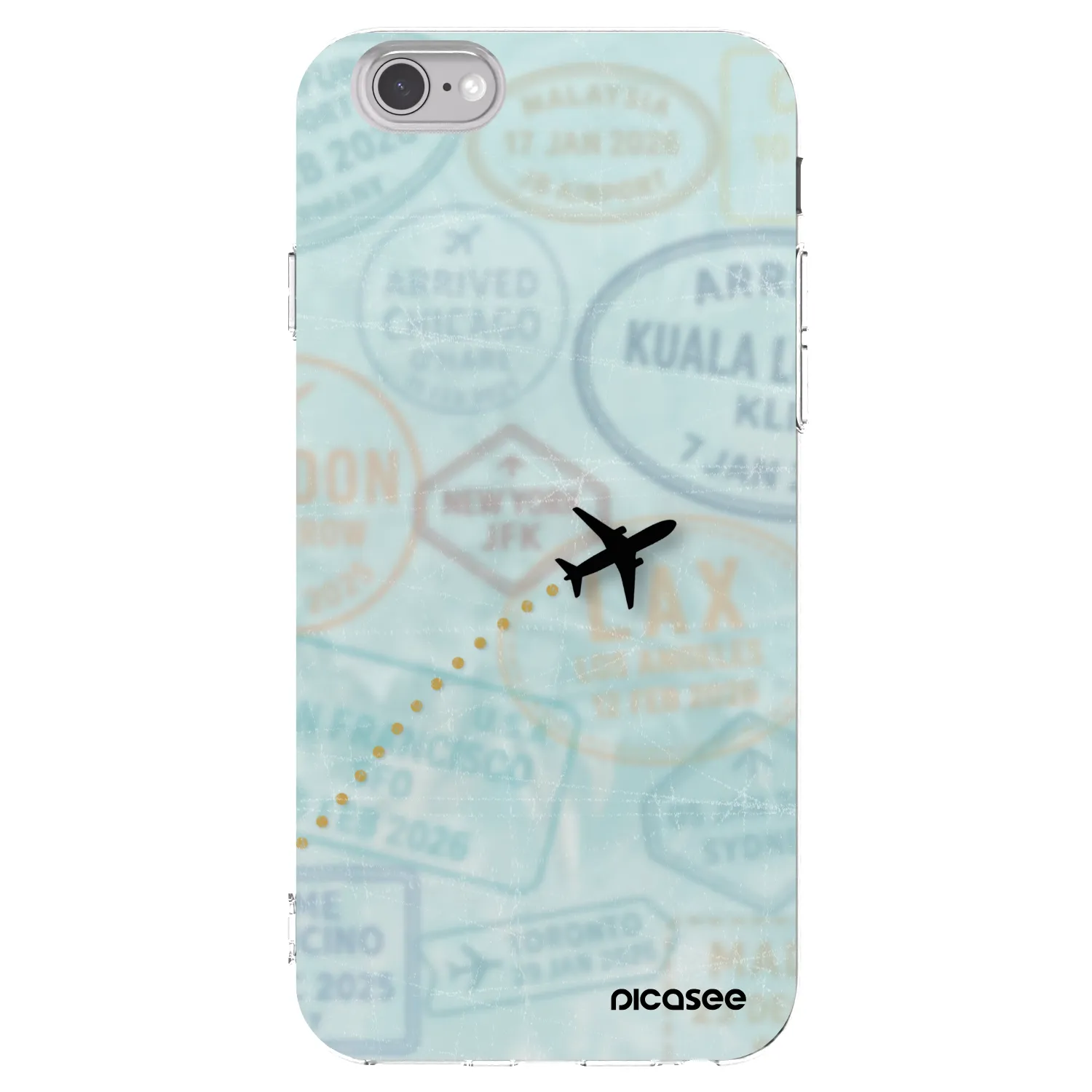 Picasee Apple iPhone 6/6S Hülle - Transparentes Silikon - FLIGHT PATH