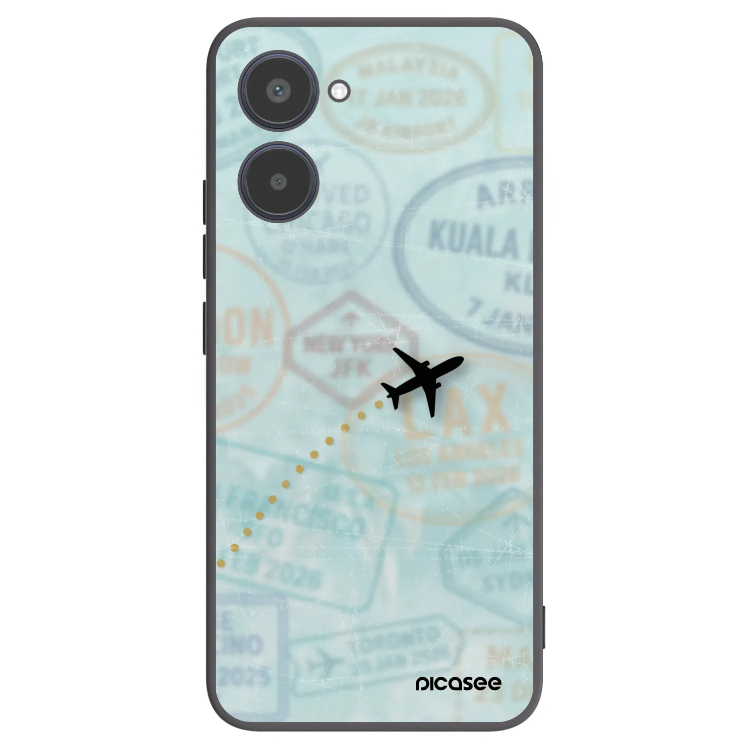 Picasee Realme 10 4G Hülle - Schwarzes Silikon - FLIGHT PATH