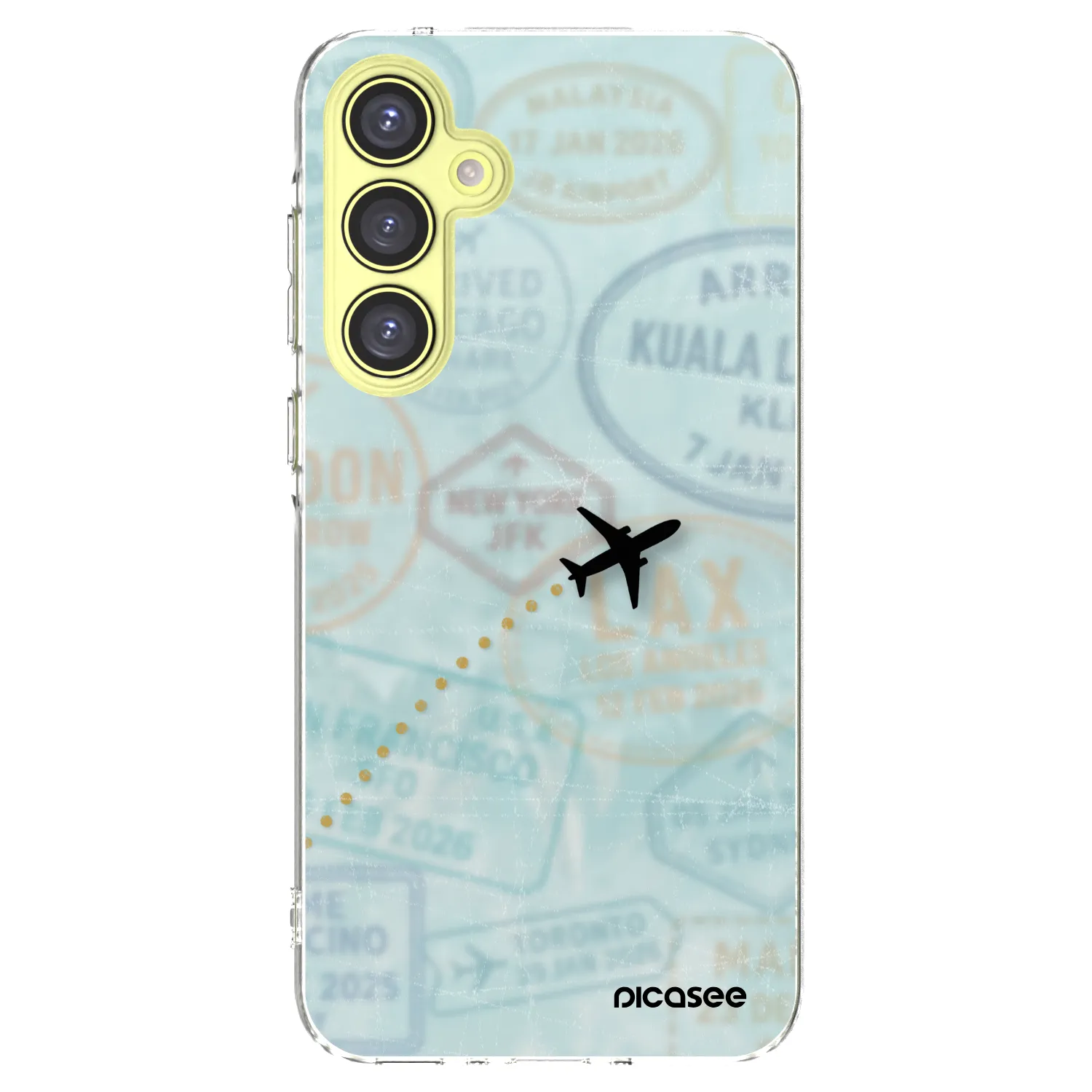 Picasee Samsung Galaxy A35 5G A356B Hülle - Transparentes Silikon - FLIGHT PATH