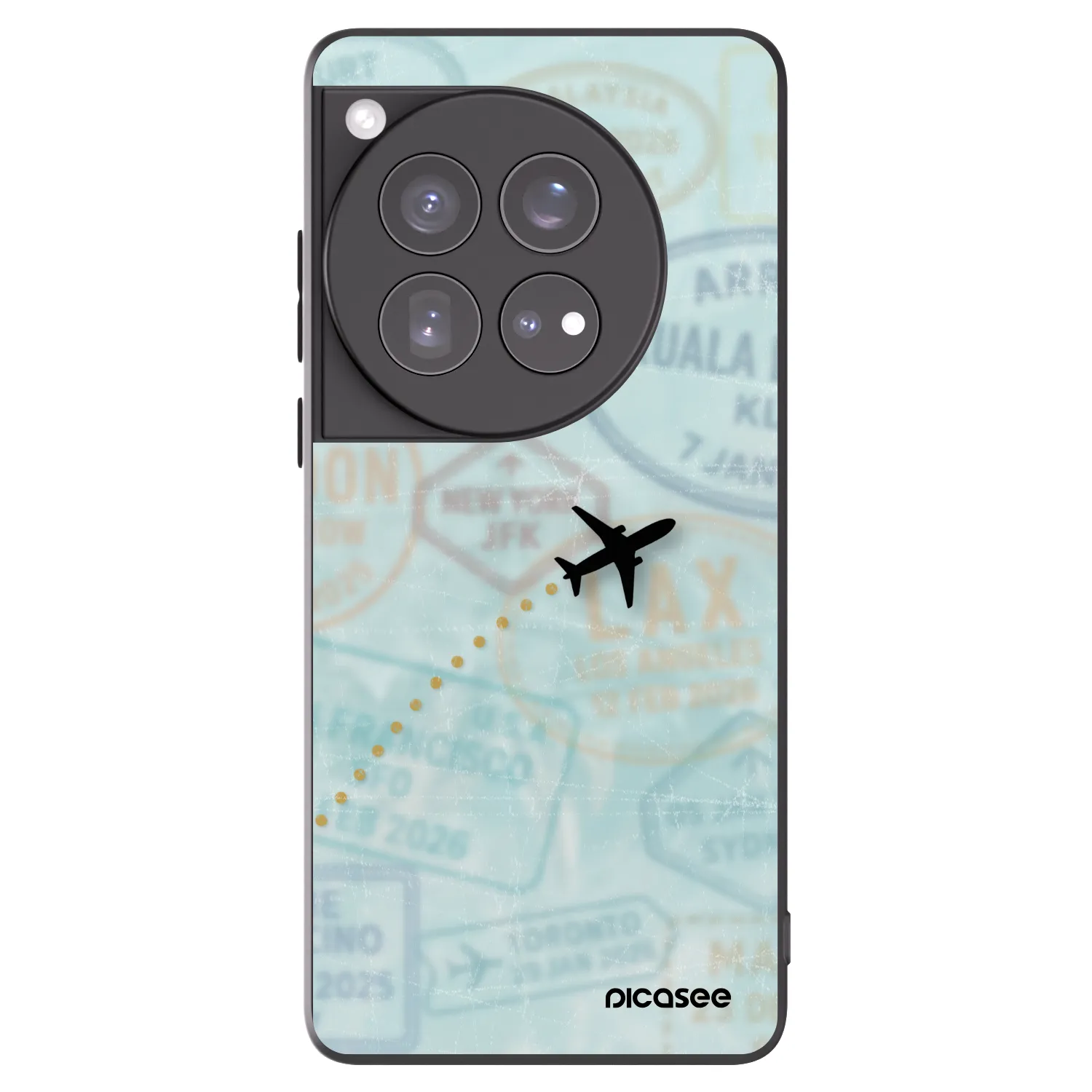 Picasee OnePlus 12 5G Hülle - Schwarzes Silikon - FLIGHT PATH