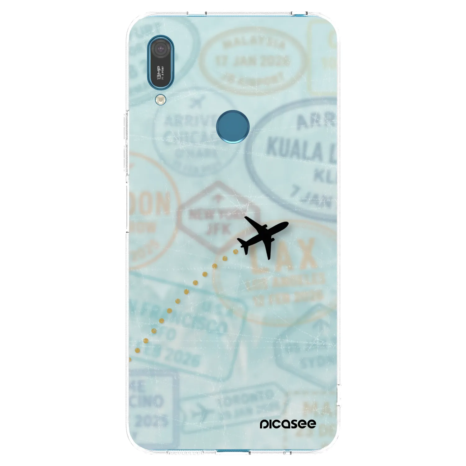 Picasee Huawei Y7 2019 Hülle - Transparentes Silikon - FLIGHT PATH