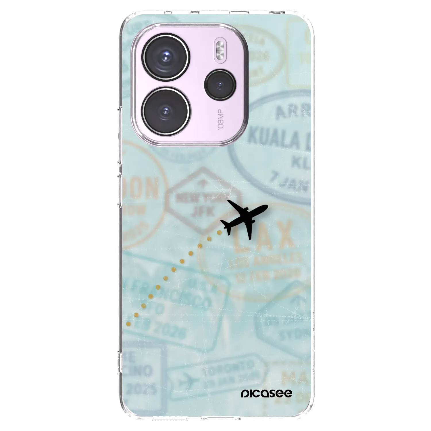 Picasee Xiaomi Redmi Note 14 4G Hülle - Transparentes Silikon - FLIGHT PATH