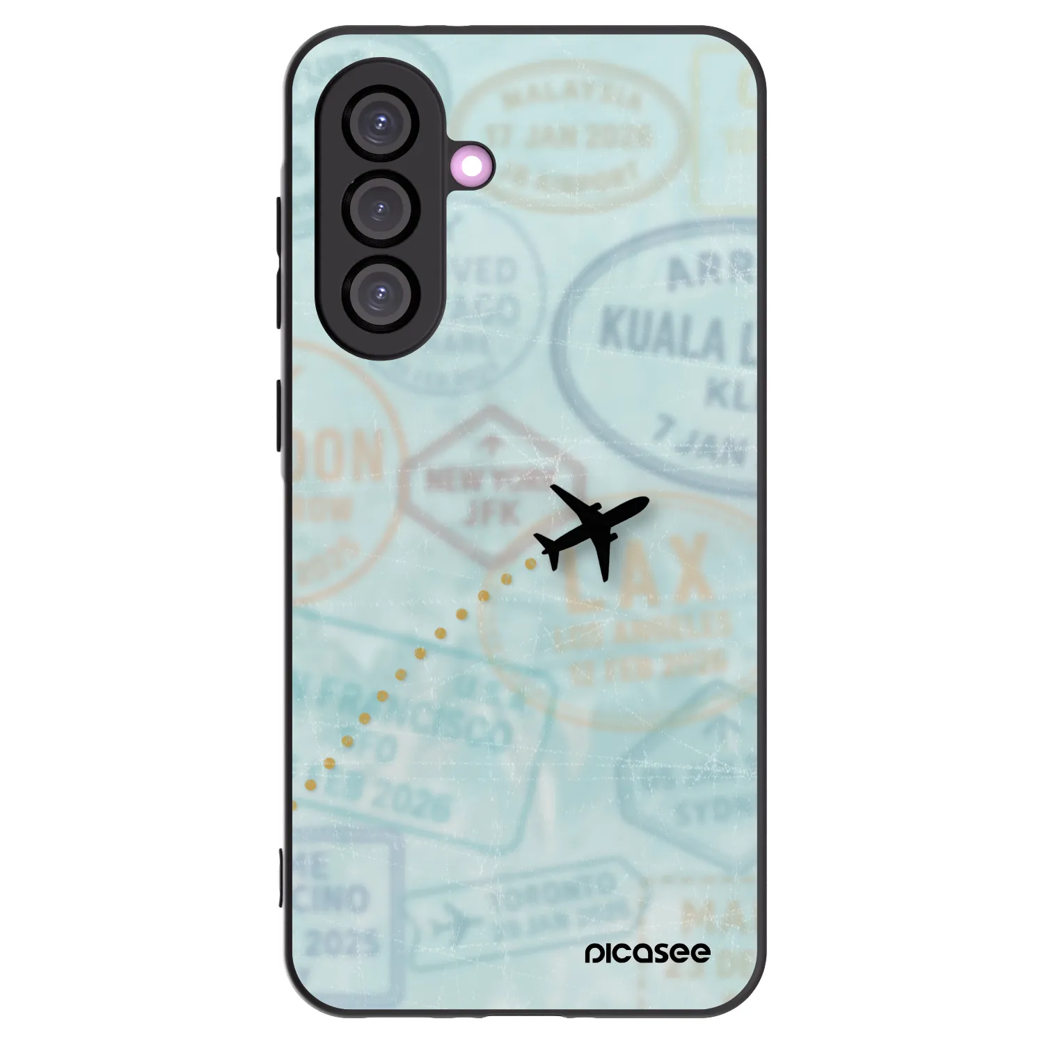 Picasee Samsung Galaxy A56 5G A566B Hülle - Schwarzes Silikon - FLIGHT PATH
