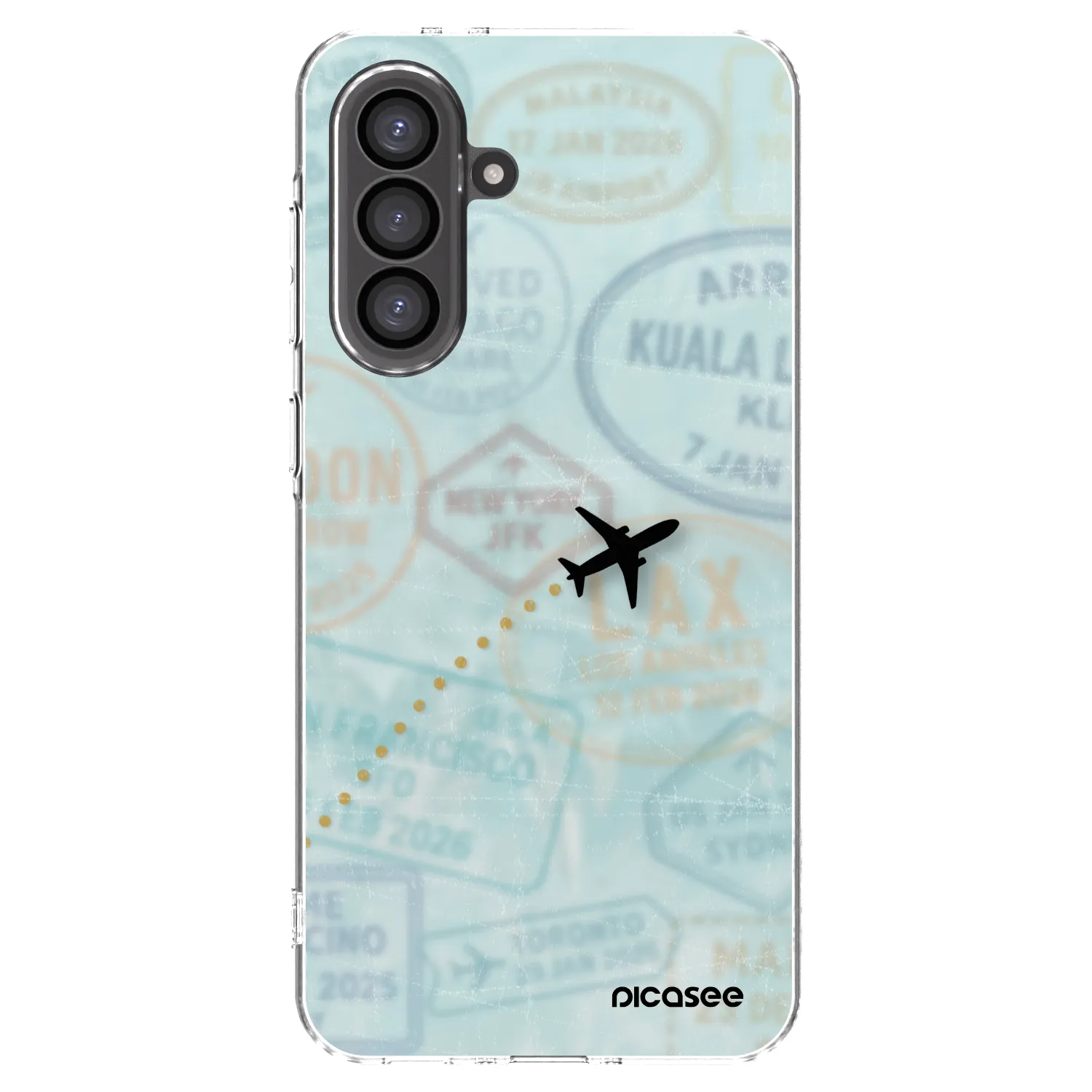 Picasee Samsung Galaxy A56 5G A566B Hülle - Transparentes Silikon - FLIGHT PATH