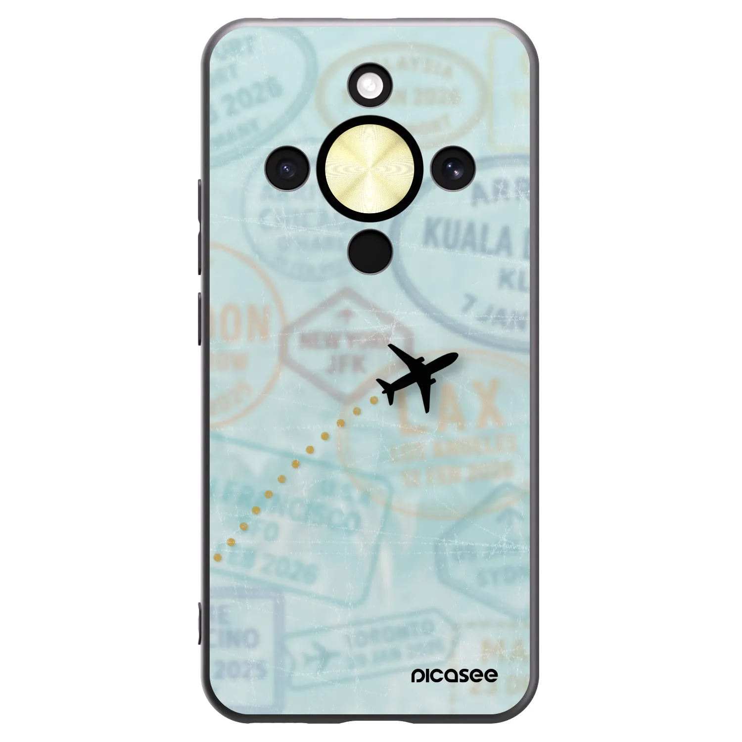 Picasee Honor Magic8 Lite 5G Hülle - Schwarzes Silikon - FLIGHT PATH
