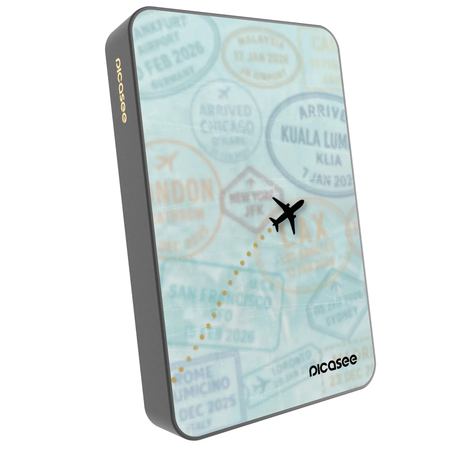 Picasee Powerbank mit MagSafe 10 000 mAh Grau - FLIGHT PATH