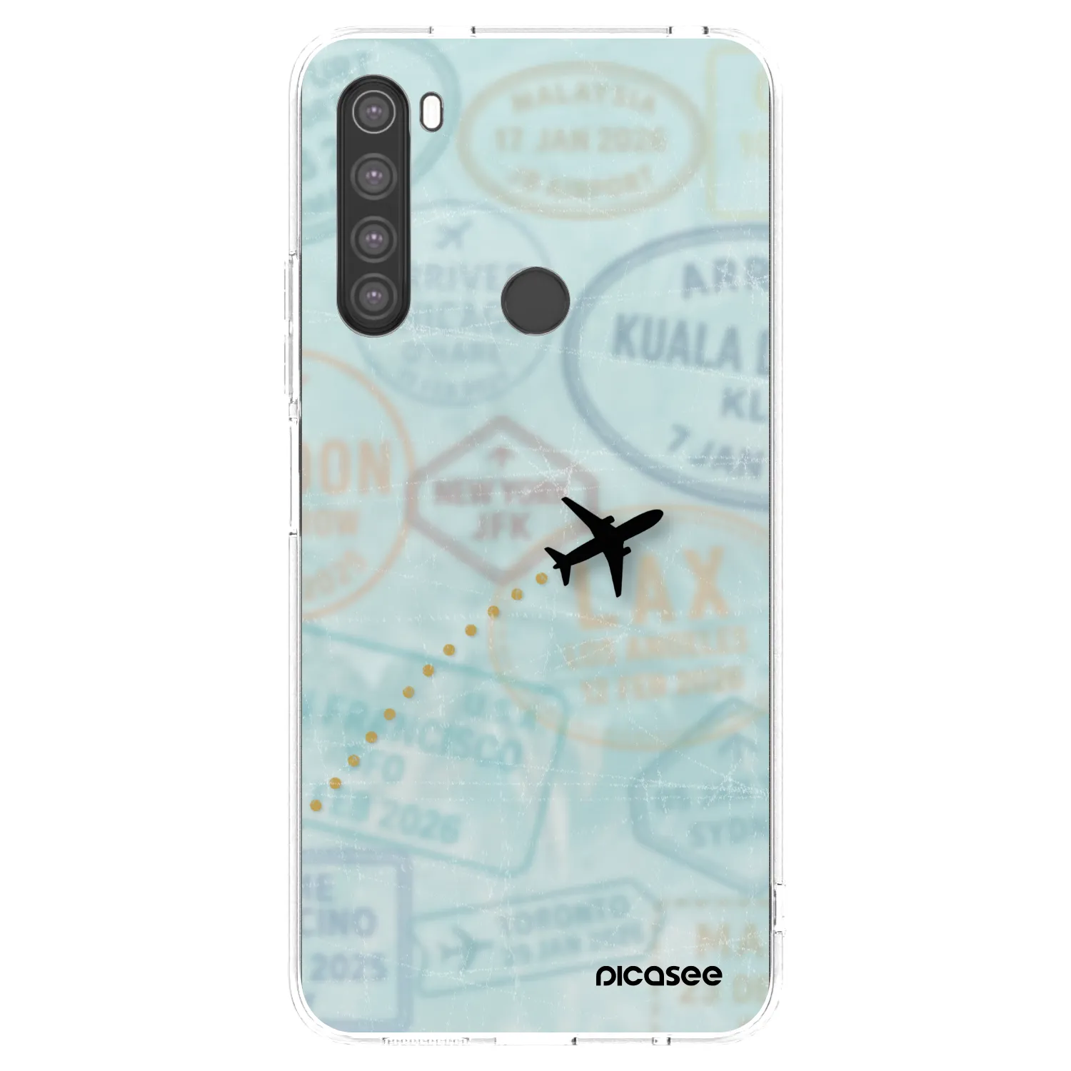 Picasee Xiaomi Redmi Note 8 Hülle - Transparentes Silikon - FLIGHT PATH