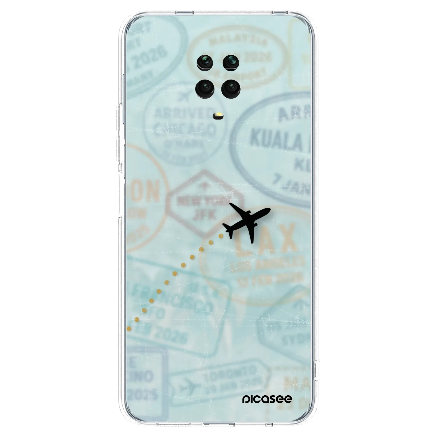 Picasee Xiaomi Redmi Note 9S Hülle - Transparentes Silikon - FLIGHT PATH