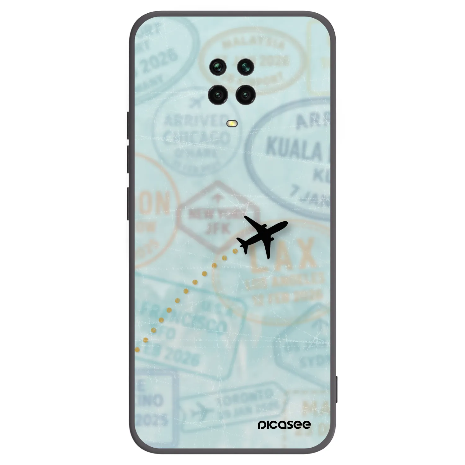 Picasee Xiaomi Redmi Note 9S Hülle - Schwarzes Silikon - FLIGHT PATH