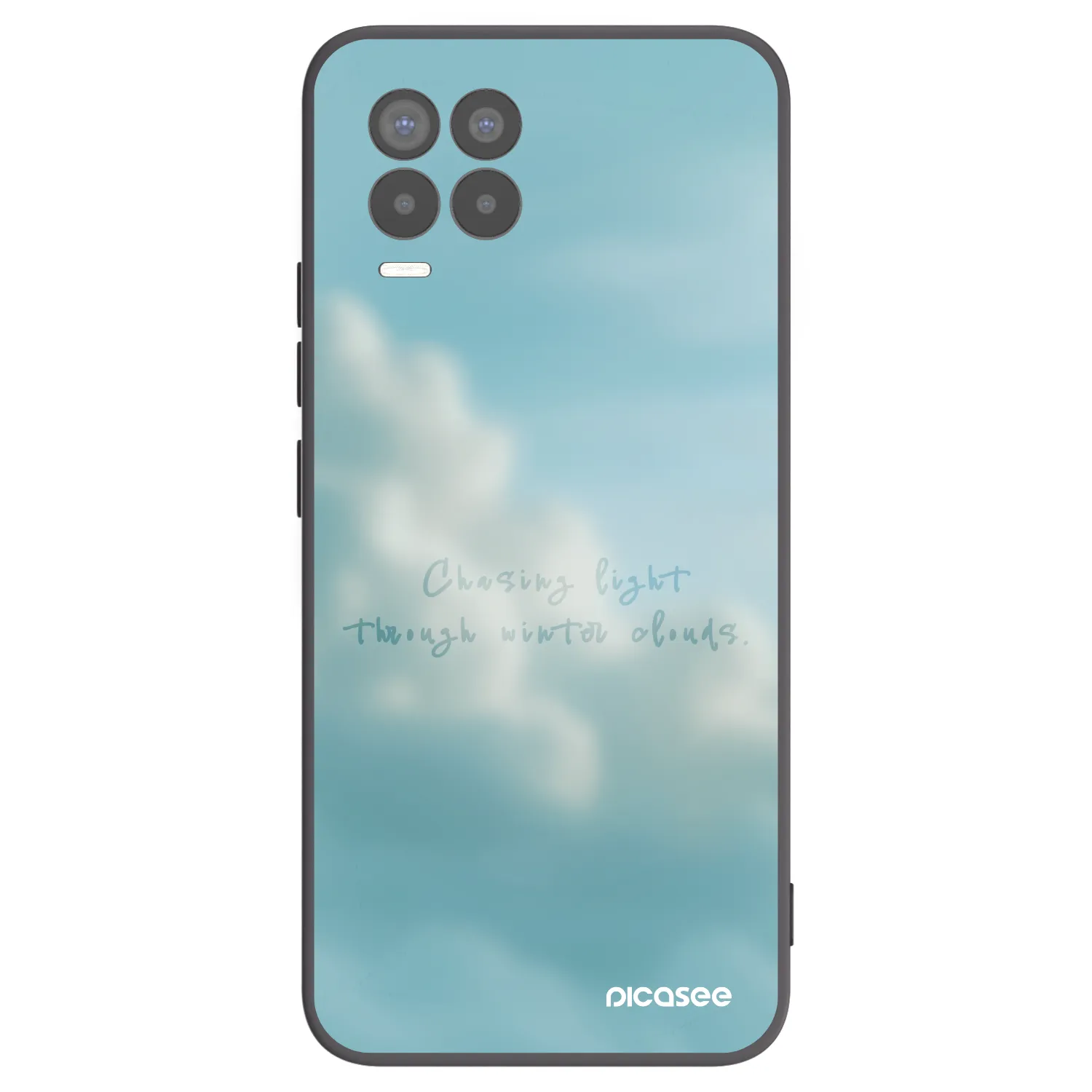 Picasee Realme 8 4G Hülle - Schwarzes Silikon - CHASiNG LIGHT