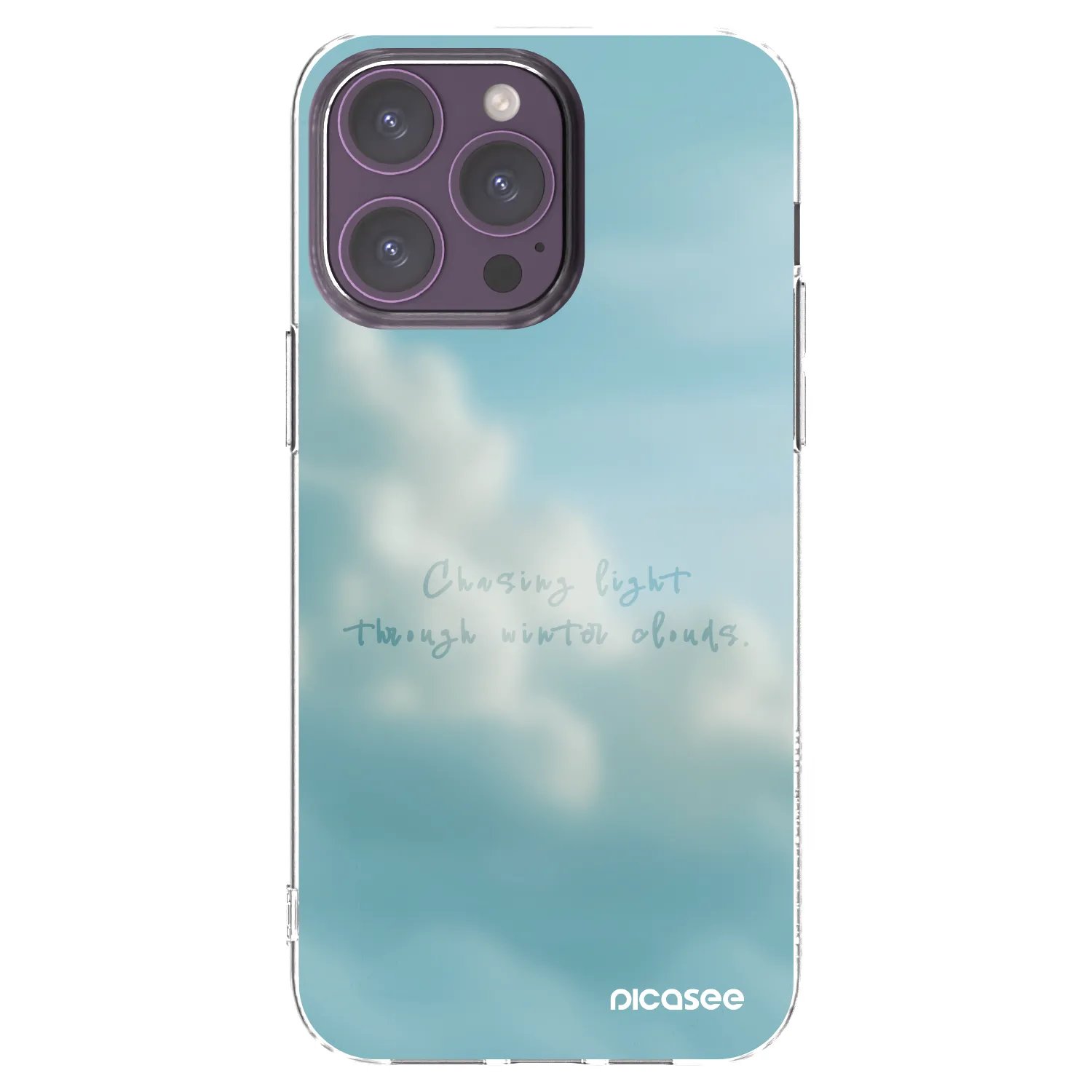 Picasee Apple iPhone 14 Pro Max Hülle - Transparentes Silikon - CHASiNG LIGHT