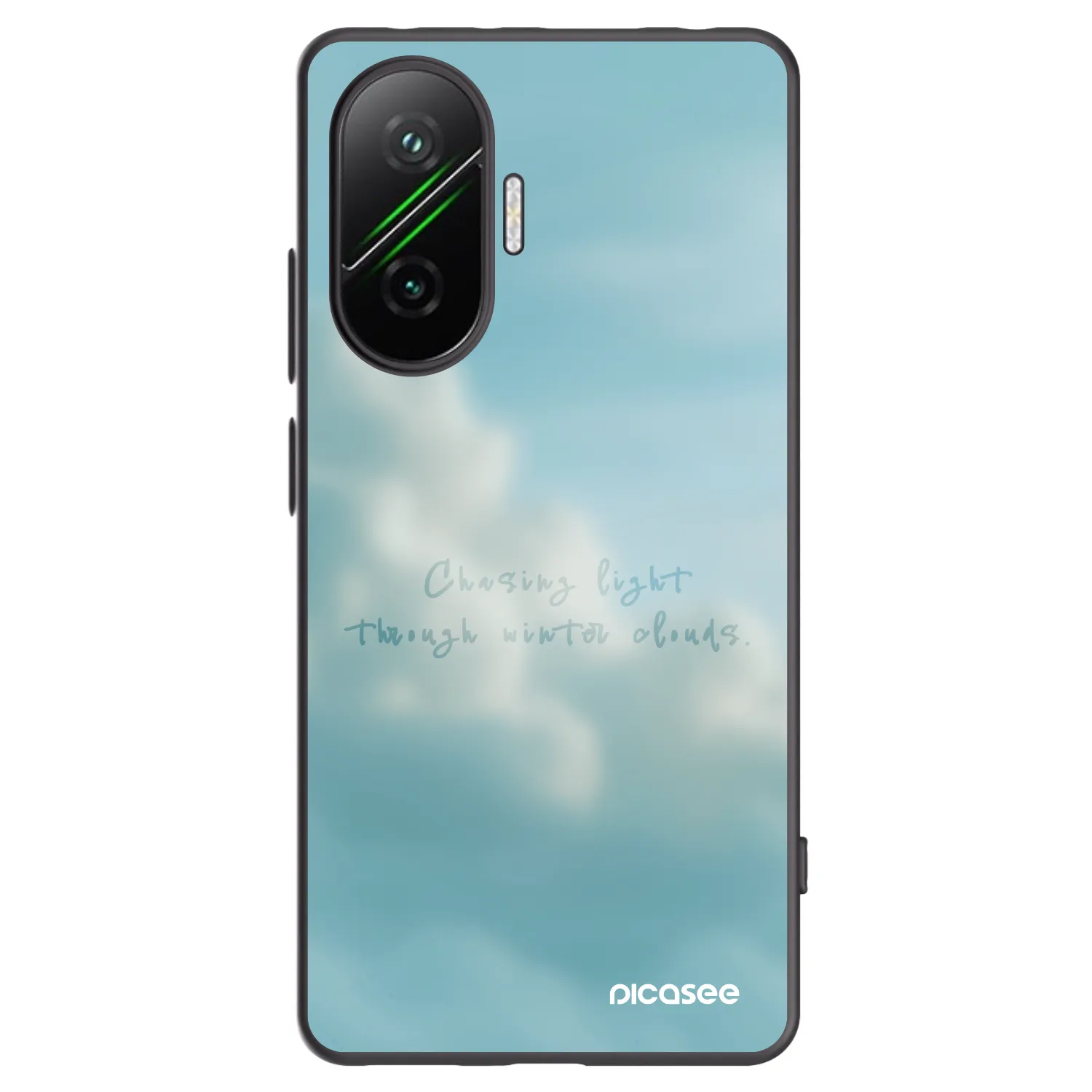 Picasee Xiaomi Poco F7 Pro 5G Hülle - Schwarzes Silikon - CHASiNG LIGHT