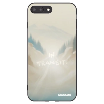 Picasee Apple iPhone 8 Plus Hülle - Schwarzes Silikon - IN TRANSIT