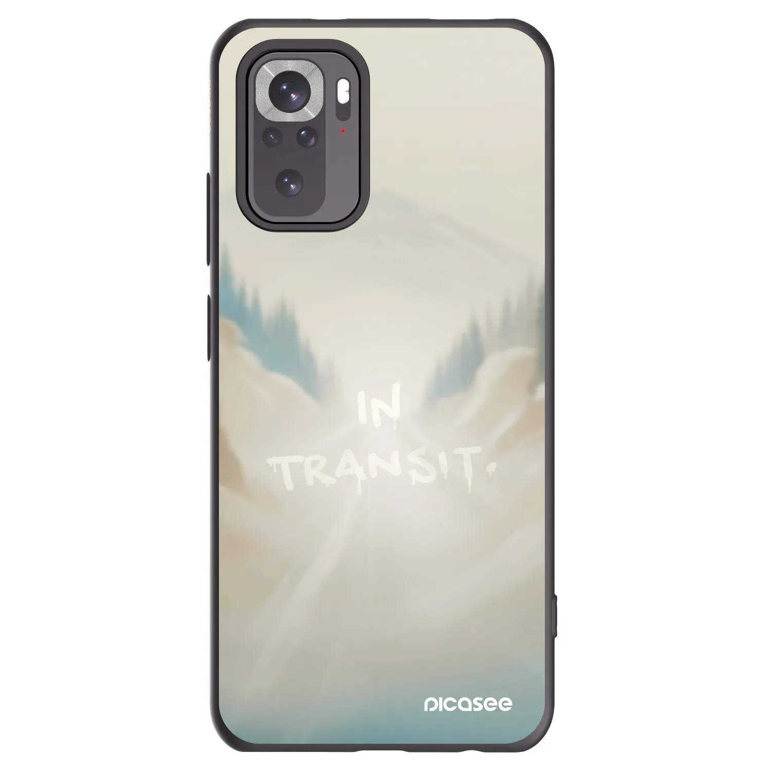 Picasee Xiaomi Redmi Note 10S Hülle - Schwarzes Silikon - IN TRANSIT