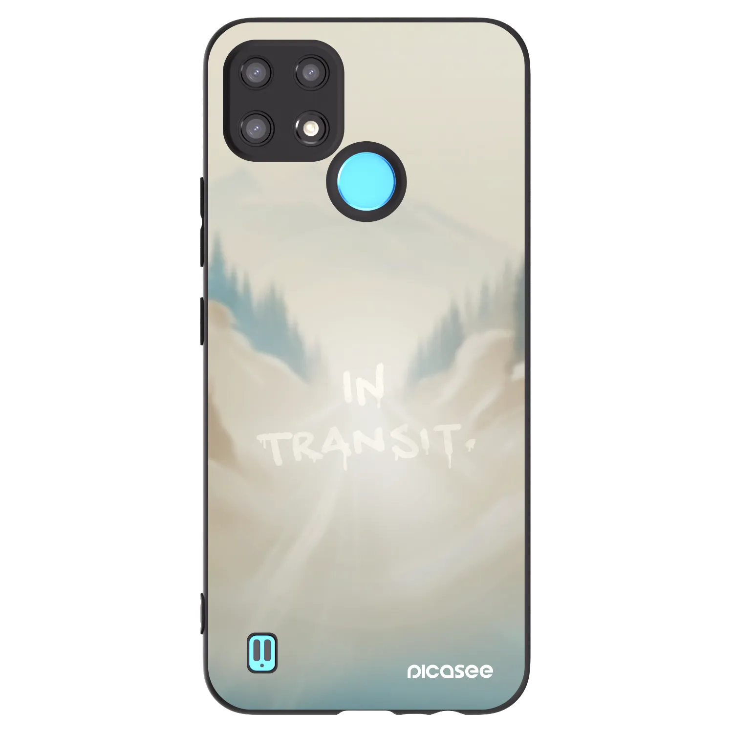 Picasee Realme C21 Hülle - Schwarzes Silikon - IN TRANSIT
