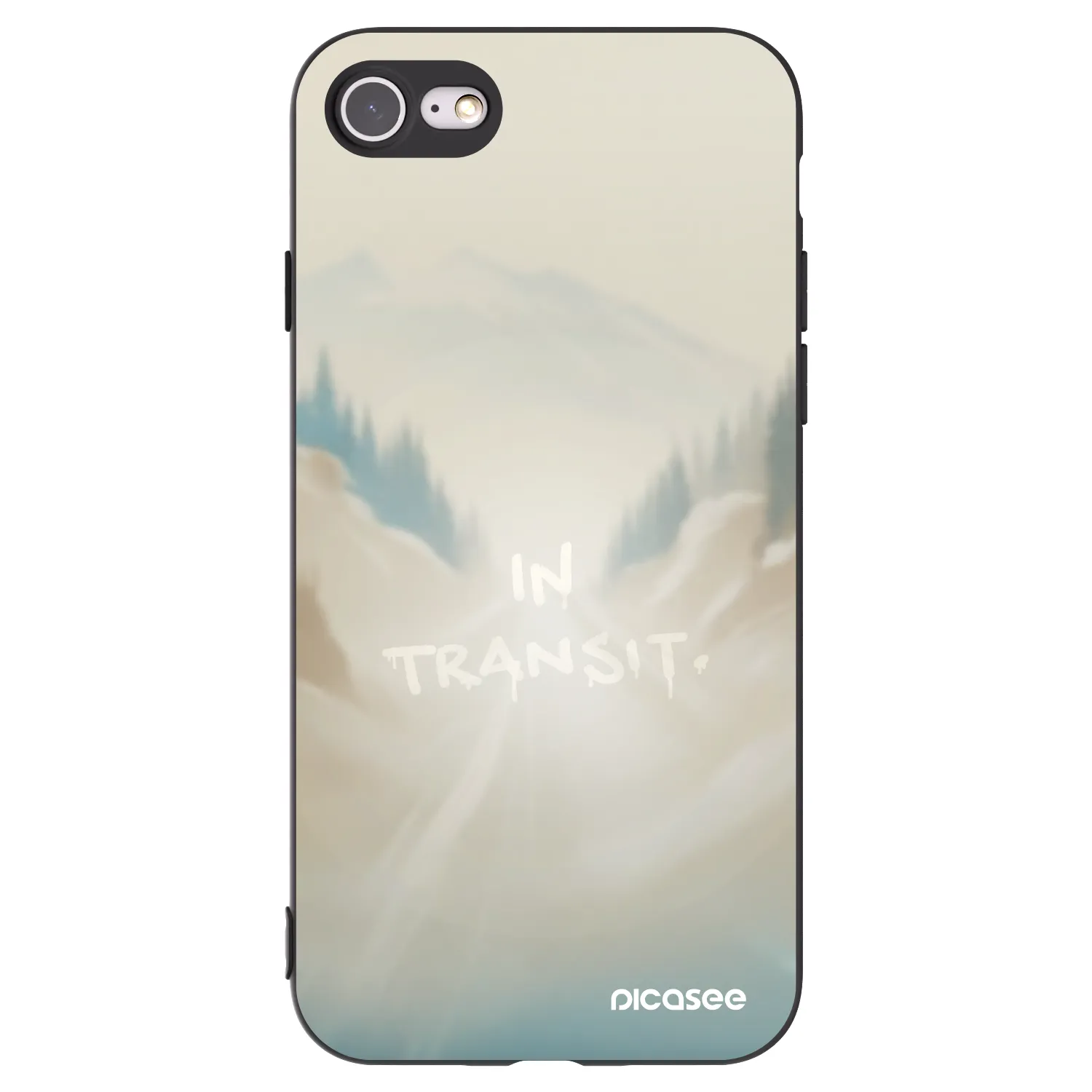 Picasee Apple iPhone SE 2022 Hülle - Schwarzes Silikon - IN TRANSIT