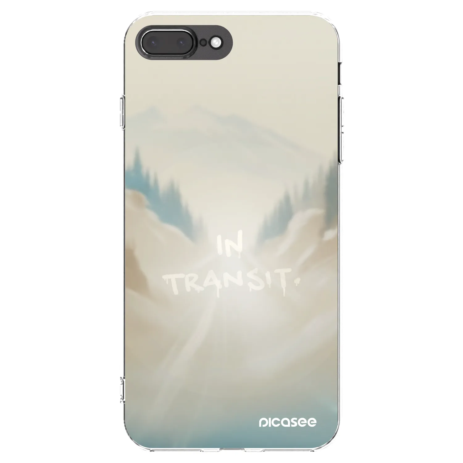 Picasee Apple iPhone 8 Plus Hülle - Transparentes Silikon - IN TRANSIT