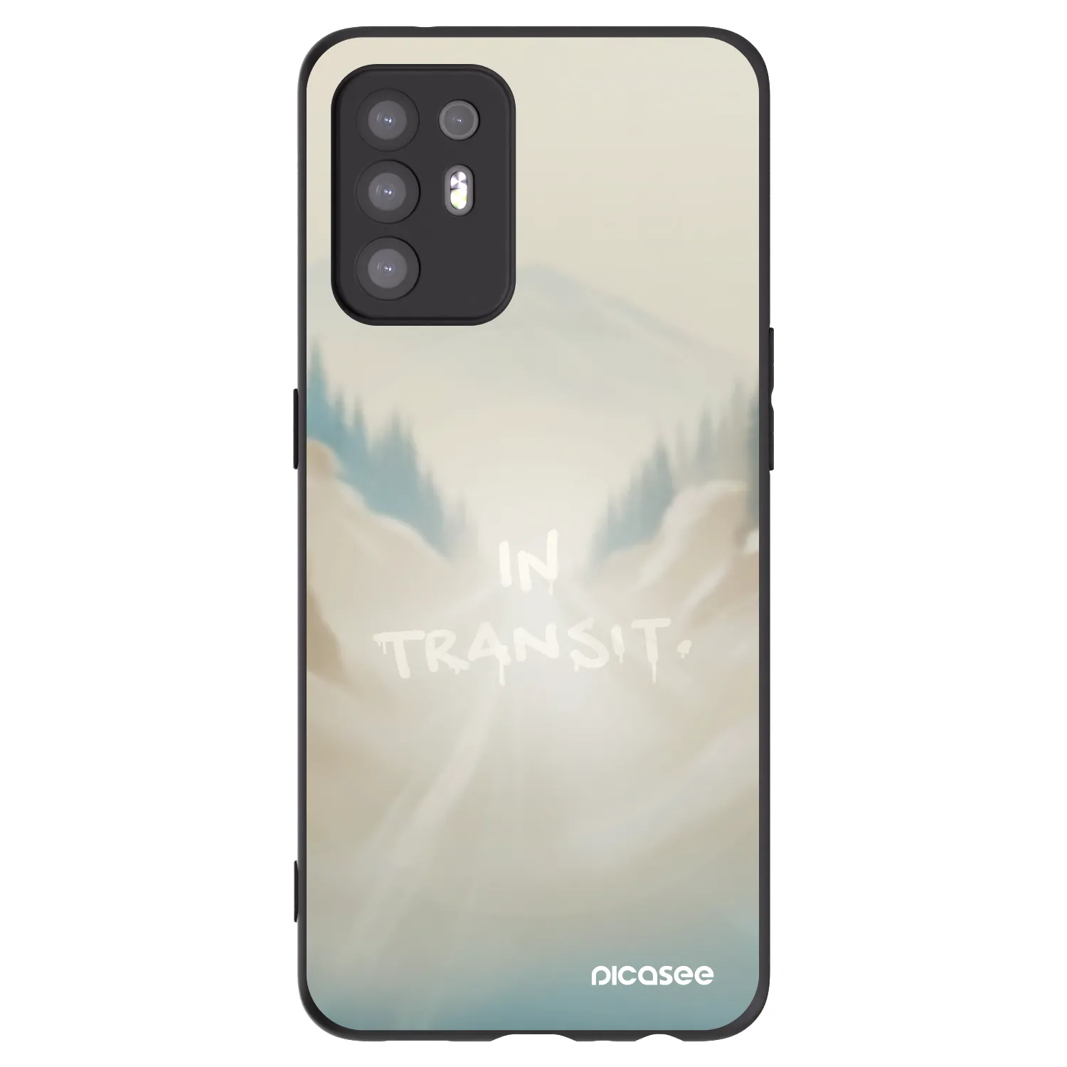Picasee OPPO A94 5G Hülle - Schwarzes Silikon - IN TRANSIT